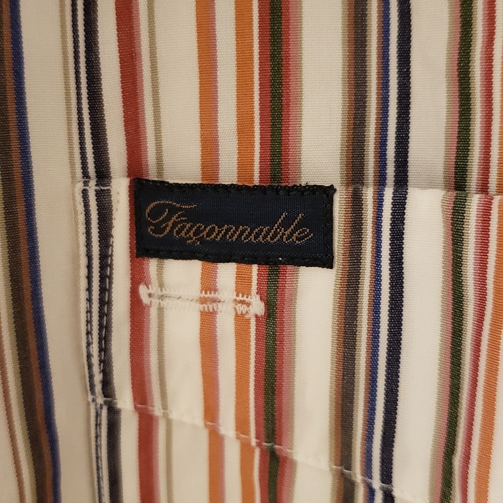 Faconnable Large Button Down Shirt (C02) - image 6